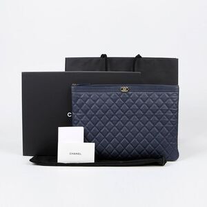 Caviar Skin Boy Large Clutch